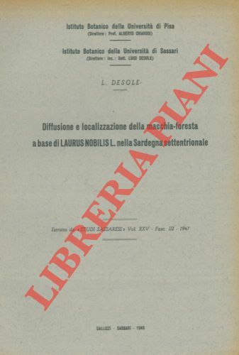 Diffusione e localizzazione della macchia-foresta a base di Laurus nobilis …