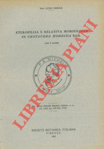 Eterofilia e relativa morfologia in Centaurea horrida Bad.
