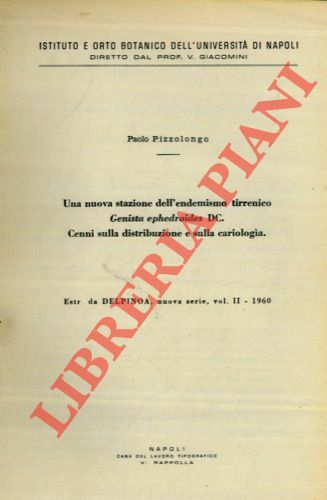 Una nuova stazione dell'endemismo tirrenico Genista ephedroides DC. Cenni sulla …