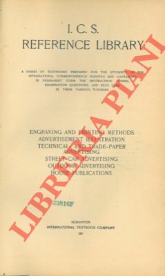 Engraving and printing methods. Advertisement illustration. Technical- and trade-paper advertising. …