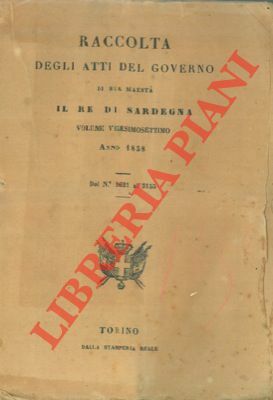 Indice cronologico degli Atti del Governo di S.M. il Re …