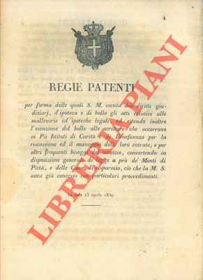 Esenzione dai diritti d'ipoteca e di bollo per gli atti …