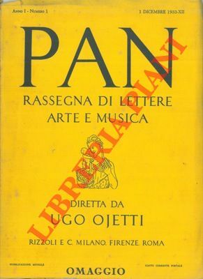 Pan. Rassegna di lettere arte e musica. Diretta da Ugo …