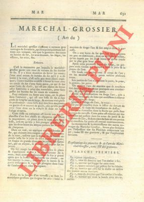 Art du maréchal - grossier.