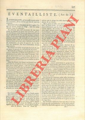 Art de l'éventailliste.