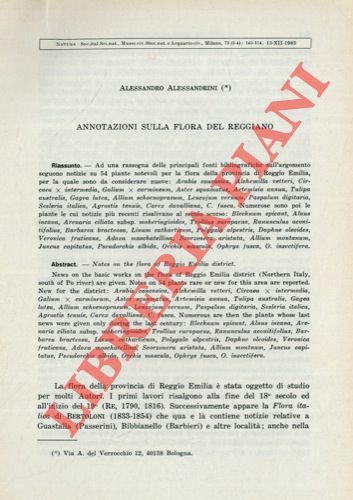 Annotazioni sulla flora del reggiano.