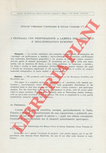 I pendagli con perforazione a lmbda del neolitico e dell'eneolitico …