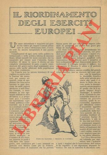Il riordinamento degli eserciti europei.
