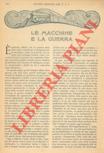 Le macchine e la guerra.