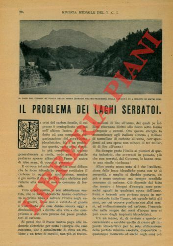 Il problema dei laghi serbatoi.