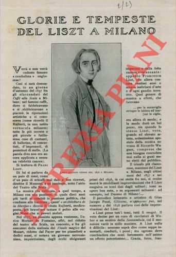 Glorie e tempeste del Listz a Milano.