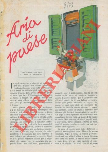 Aria di paese. Toni e mezzi toni della vita di …