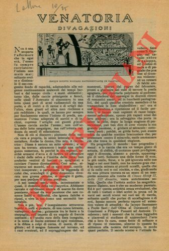 Venatoria. Divagazioni.
