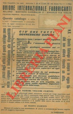 Catalogo vestiti, biancheria, scarpe, ecc.
