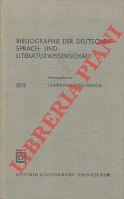 Bibliographie der deutschen sprach- und literaturwissendschaft 1971.
