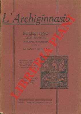 L'Archiginnasio. Bullettino della Biblioteca Comunale di Bologna.