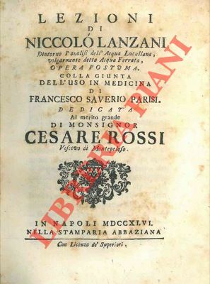 Dintorno l'analisi dell'Acqua Lucullana, volgarmente detta Acqua Ferrata. Colla giunta …