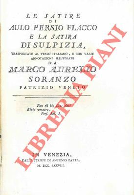 Le satire di Aulo Persio Flacco e la satira di …