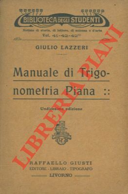 Manuale di trigonometria piana.