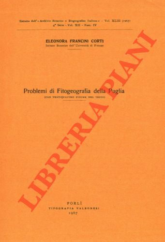 Problemi di fitogeografia in Puglia.