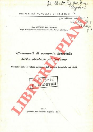 Lineamenti di economia forestale della provincia di Salerno. Prodotto netto …