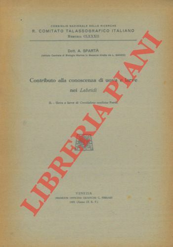 Contributo alla conoscenza di uova e larve nei Labridi. II. …