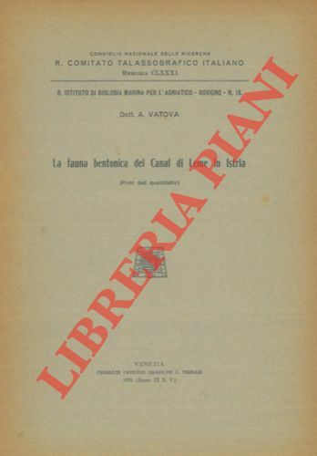 La fauna bentonica del Canal di Leme in Istria. (Primi …