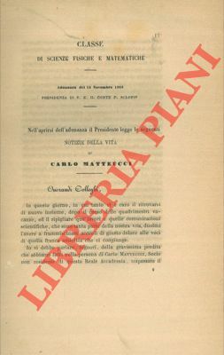Notizie sulla vita di Carlo Matteucci.