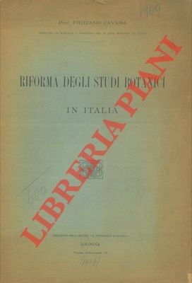 Riforma degli studi botanici in Italia.