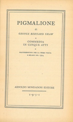 Pigmalione.