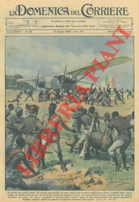 L'atterraggio di un grande apparecchio che stava esplorando territori etiopici …