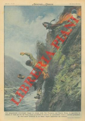 Lungo la strada della Val Verzasca, la macchina in fiamme, …