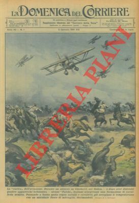 Alcuni "falchi" italiani mitragliano, nel Sudan, una formazione di cavalleria …