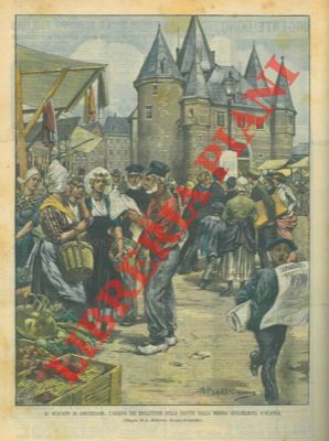 Arrivo dei bollettini sulla salute della regina Guglielmina d'Olanda al …