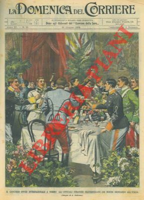 Concorso ippico internazionale a Torino, brindisi con gli Ufficiali stranieri.