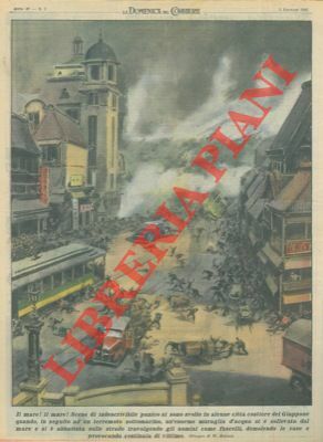 In seguito ad un terremoto sottomarino, un' enorme muraglia d'acqua …