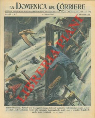 Durante una mareggiata lungo il litorale adriatico, violentissime ondate si …