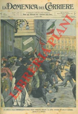 Lotta attorno ad una bandiera durante la commemorazione delle cinque …