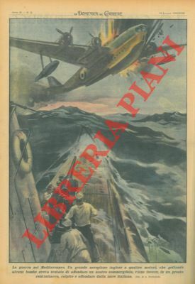 Un grande aeroplano inglese viene colpito ed abbattuto da un …