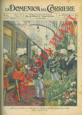 Arrivo alla stazione di Roma di re Edoardo VII d'Inghilterra.