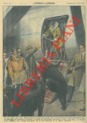 La partenza di tre orsi ammaestrati che, accompagnati dai domatori, …