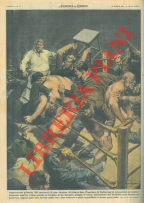 Al termine di un incontro di pugilato, alcuni tifosi impegnavano …