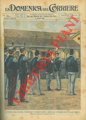 Consegna della Medaglia d'argento ad un valoroso soldato alpino.