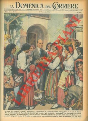 Popolani offrono a Umberto di Savoia un paniere di pesci …