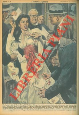 Maria Meneghini circondata da otto uscieri incaricati di notificarle un …