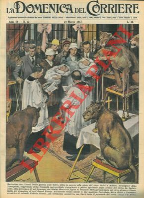 Cappellano battezza due bimbe nella gabbia dei leoni.