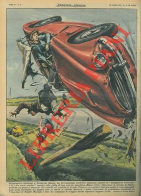 La scrittrice francese Sagan, alla guida di una potente macchina, …