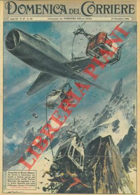 Sul Monte Bianco un aereo a reazione, volando a bassa …