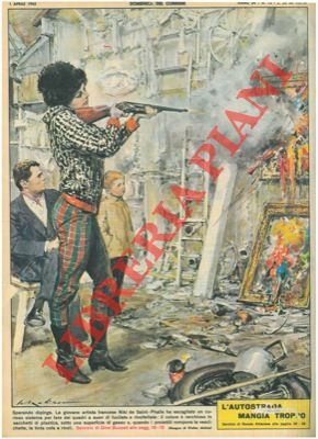 Giovane artista francese dipinge sparando.