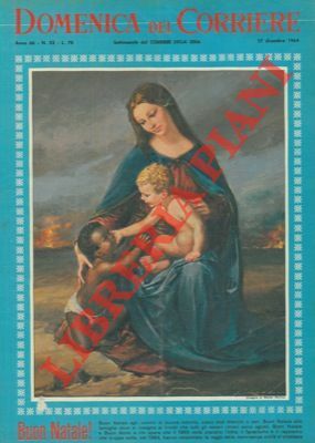 Buon Natale! Allegoria con donna e due bambini, uno bianco …